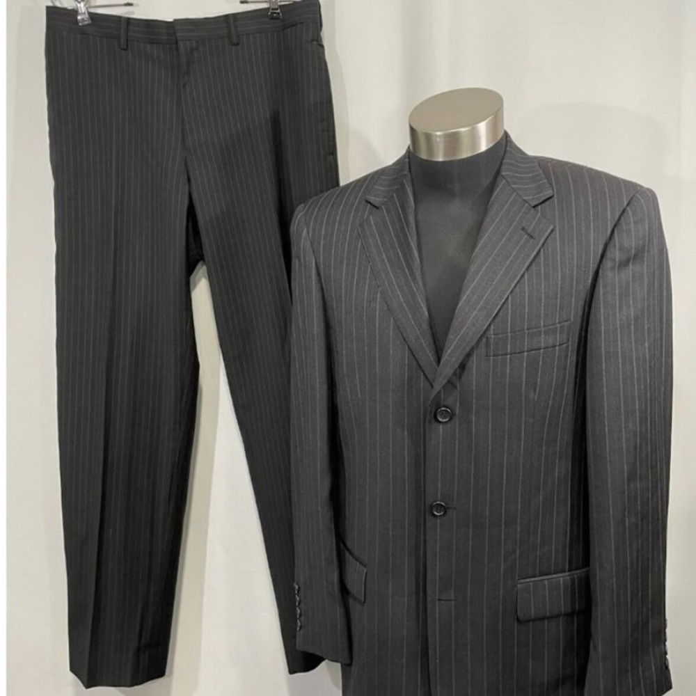 Men’s hand tailored wool 2 piece suite size XXL